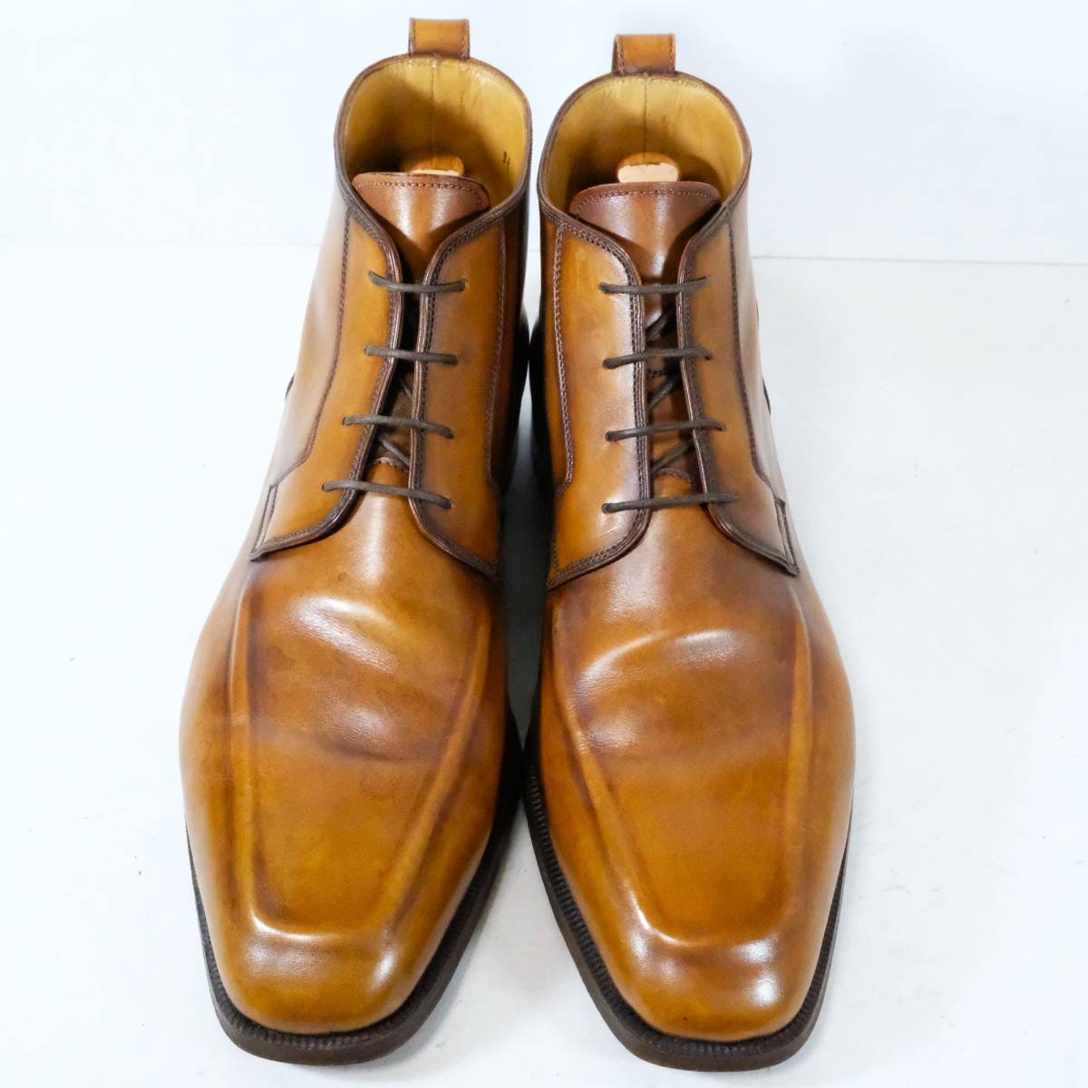 BERLUTI ベルルッティ サイズ:9.5(27.5cm相当) ブーツ Uチップ レースアップ ブラウン 茶 ビジネス シューズ 革靴_画像2