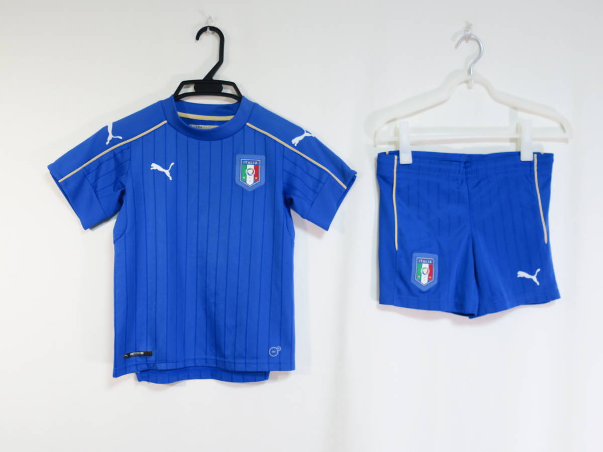 イタリア 代表 2015 ホーム ユニフォーム 上下セット ジュニア 140cm プーマ PUMA ITALY サッカー 子供 キッズ シャツ_画像1