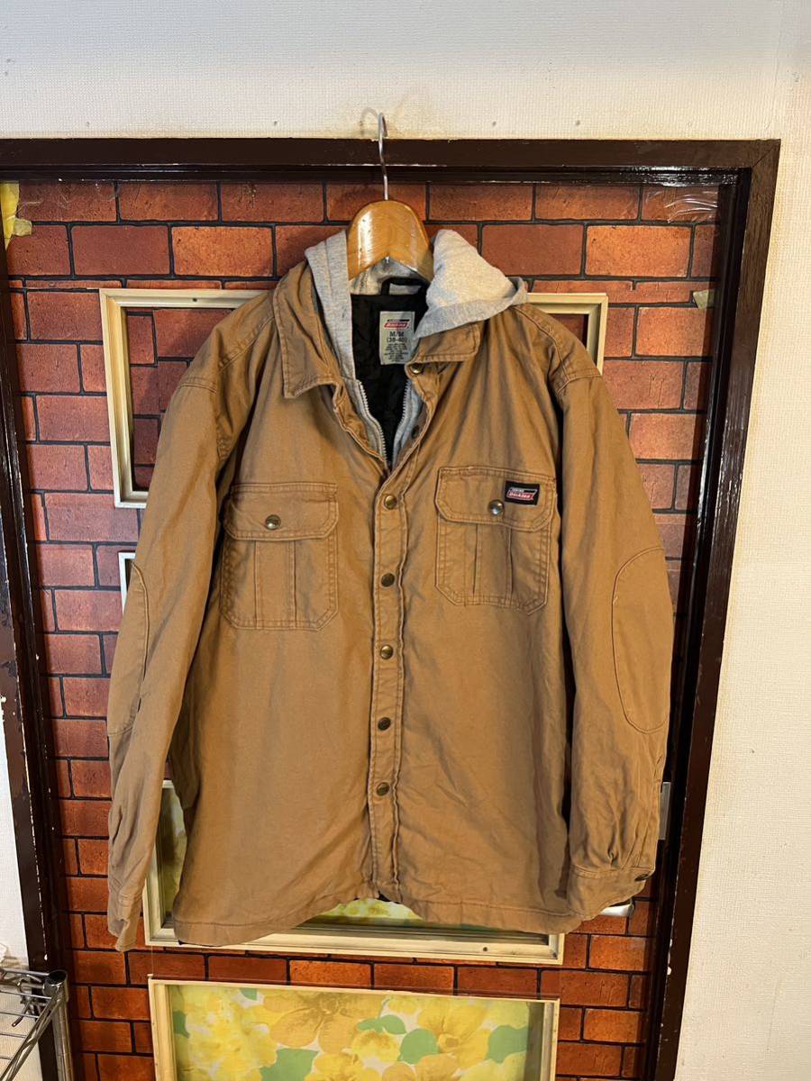 シャツアウター　 ディッキーズ サイズ M dickies ワーク　アウトドア　裏地キルティング　サイズ M アメリカ古着　フーディー _画像1