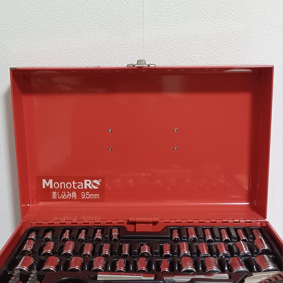 【MonotaRO】モノタロウ　整備工具セット　レッド　手工具セット　工具箱　メンテナンス　DIY 工具 ドライバー ペンチ ラチェット　 (SK)_画像2