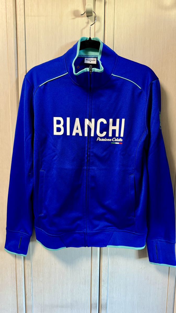 【送料無料】ビアンキ Bianchi 長袖サイクルジャージ 青 Mサイズの画像1