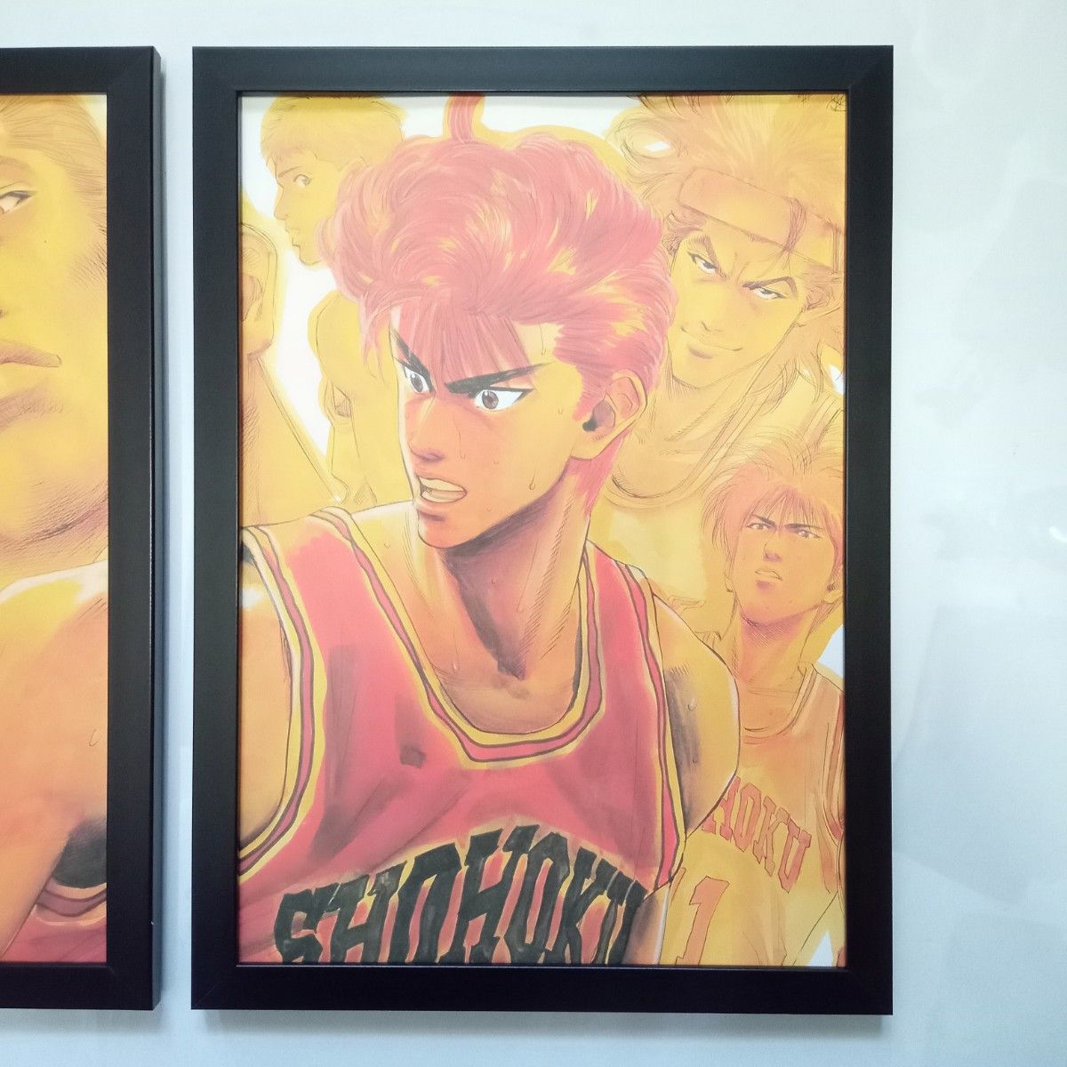 SLAM DUNK スラムダンク イラスト ポスター 額付き 2枚セット No SLAM DUNK スラムダンク イラスト ポスター 額付き 2枚セット No