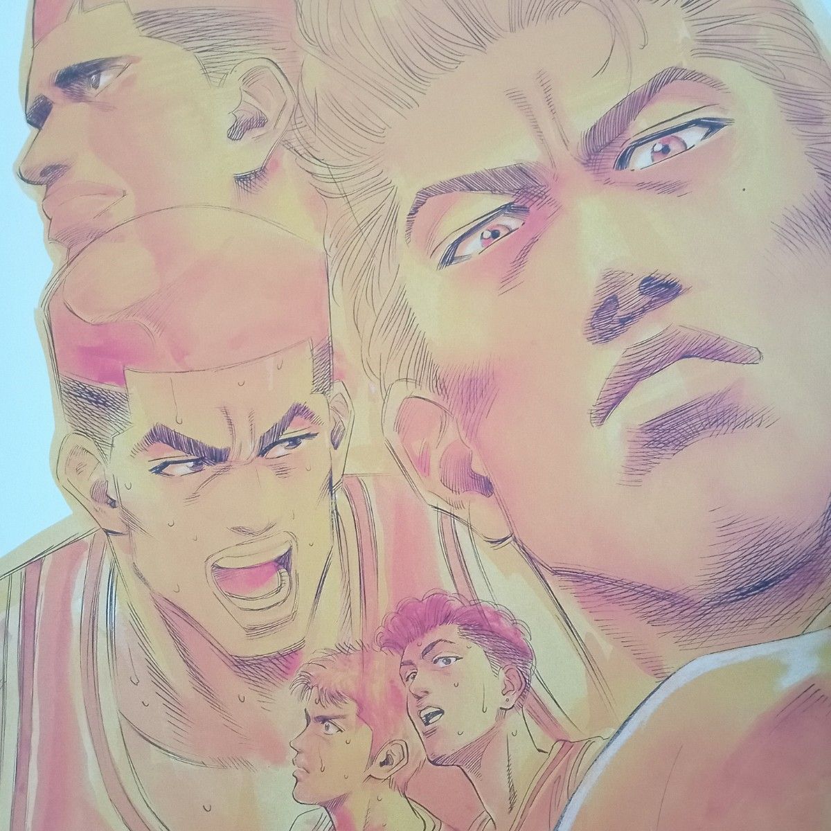 SLAM DUNK スラムダンク イラスト ポスター 額付き 2枚セット No SLAM DUNK スラムダンク イラスト ポスター 額付き 2枚セット No