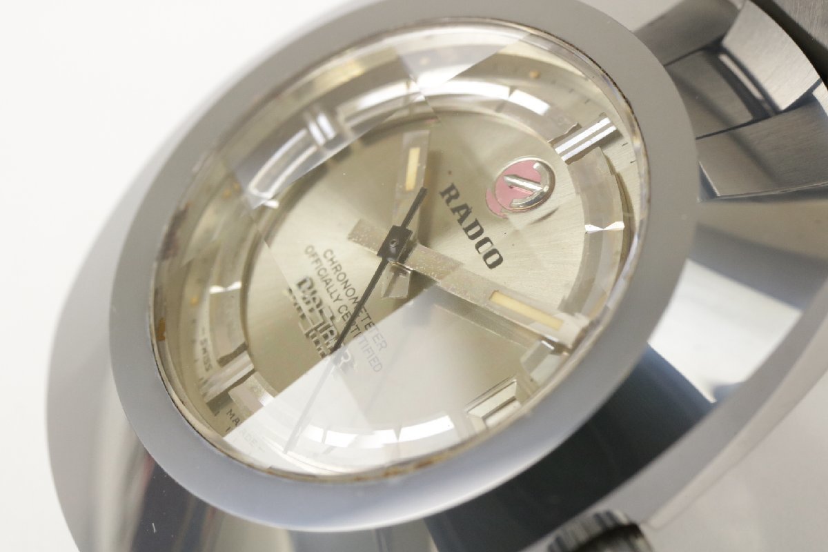 RADO ラドー DIASTAR ダイヤスター クロノメーター 自動巻き カットガラス 腕時計 デイト 【彩irodori】_画像6