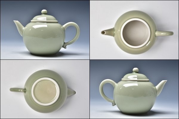 SP5203 中国 茶器揃 茶注 茶壺 急須 茶杯 杯 茶注敷 中国茶 煎茶 茶道具 煎茶道具_画像2
