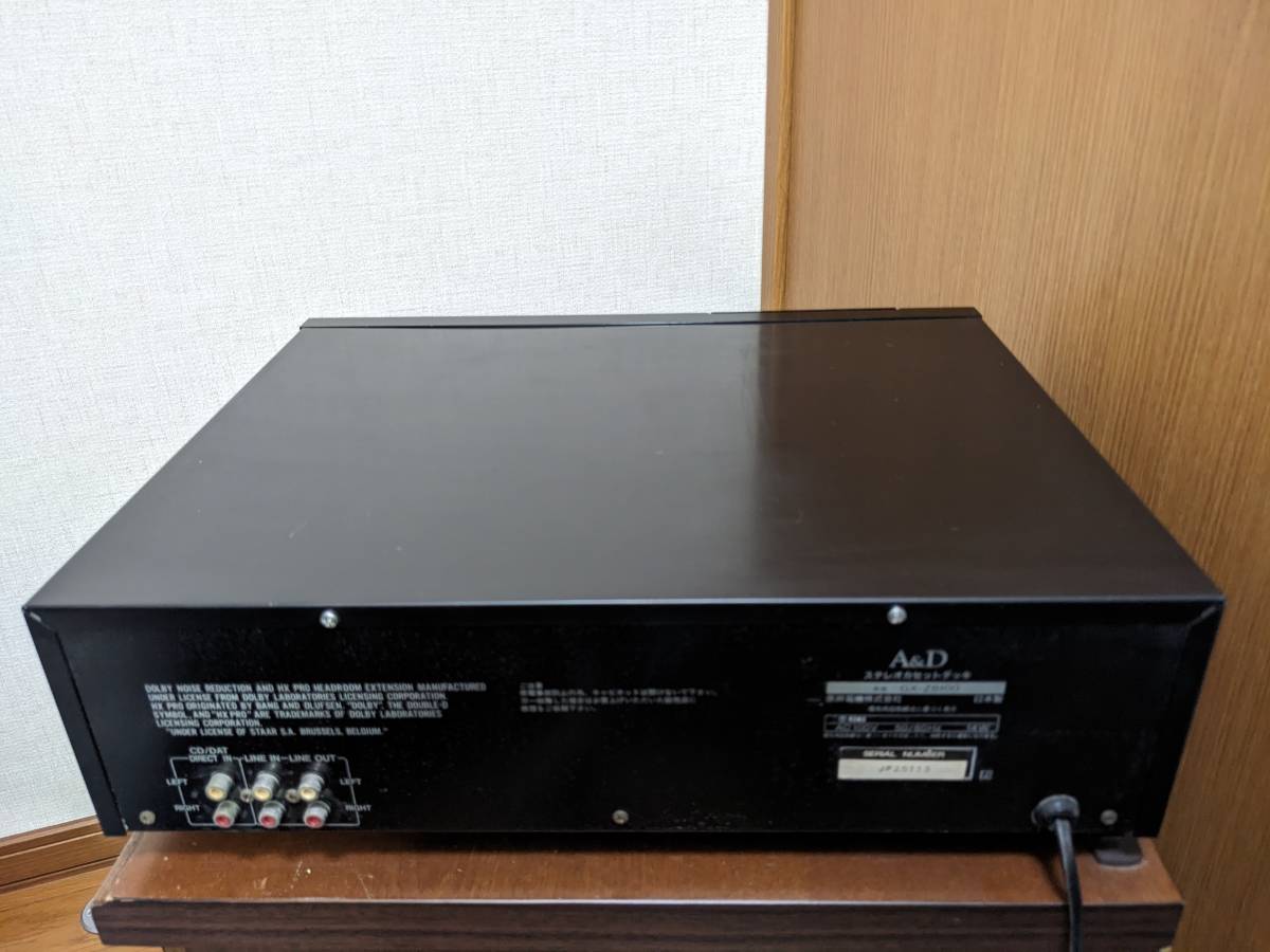 AKAI アカイ A&D 3ヘッドカセットデッキ GX-Z6100 キャプスタンとバックテンション用のベルト交換済み現状品です。_画像4