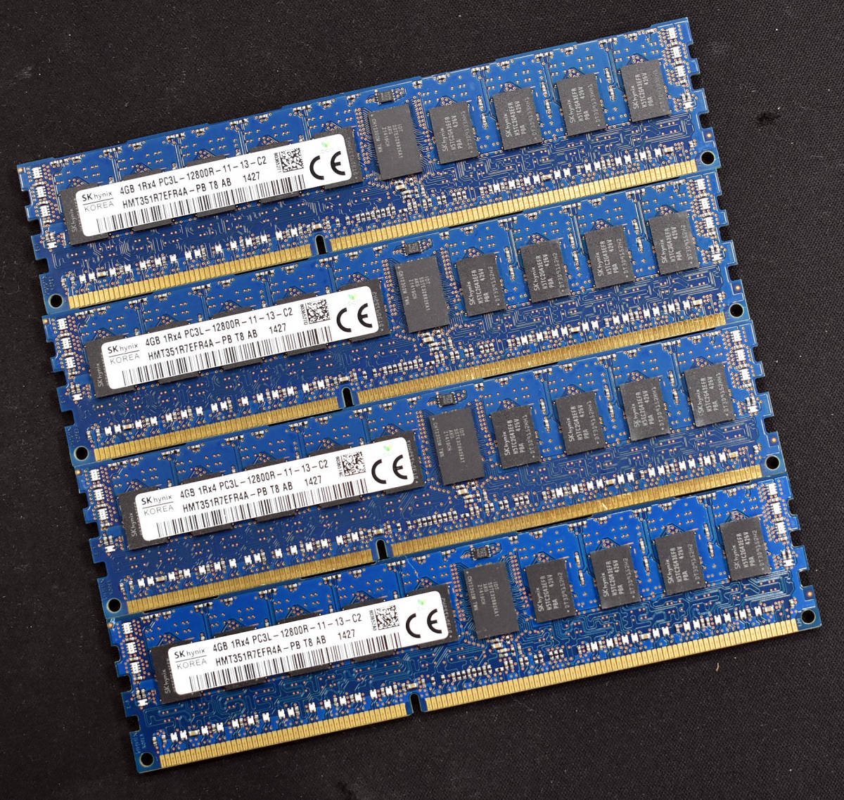 16GB (4GB 4枚組) DDR3L PC3L-12800R DDR3L-1600 DDR3 REG 1Rx4 240pin ECC Registered SK-Hynix サーバー MacPro向け (管:SA5341 x2s_画像1