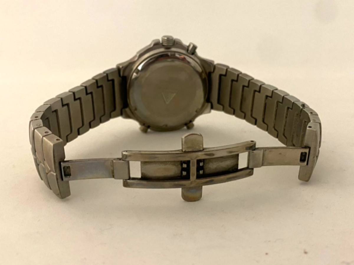 ADVAN アドバン 腕時計 クロノグラフ クォーツ メンズ ADR-001 白文字盤 ラウンドフェイス 未稼働 シルバー mt110101_画像8