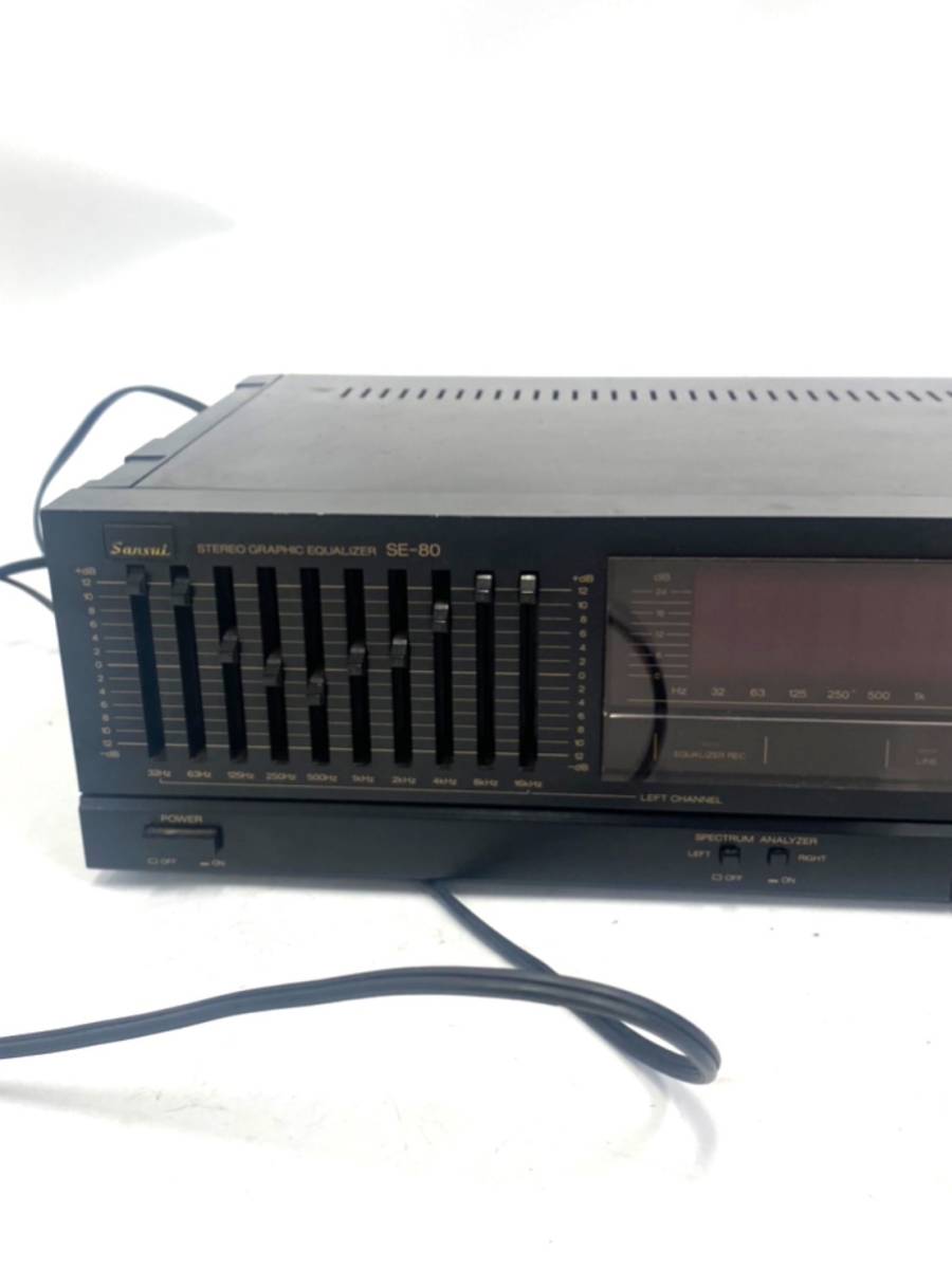 SANSUI サンスイ SE-80 グラフィックイコライザー 通電確認済み オーディオ機器 音響機器 cc111303_画像4