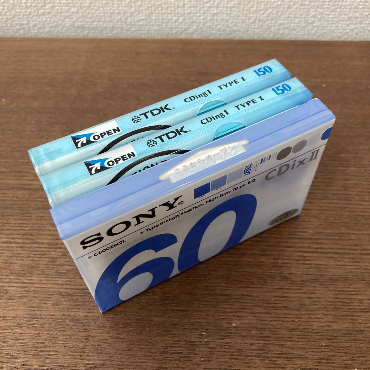 TDK SONY ソニー ノーマル ハイポジ カセットテープ 150分 2本 60分 1本 3本セット 未開封品 CD1-150U C60CDX2L ハイポジション_画像3