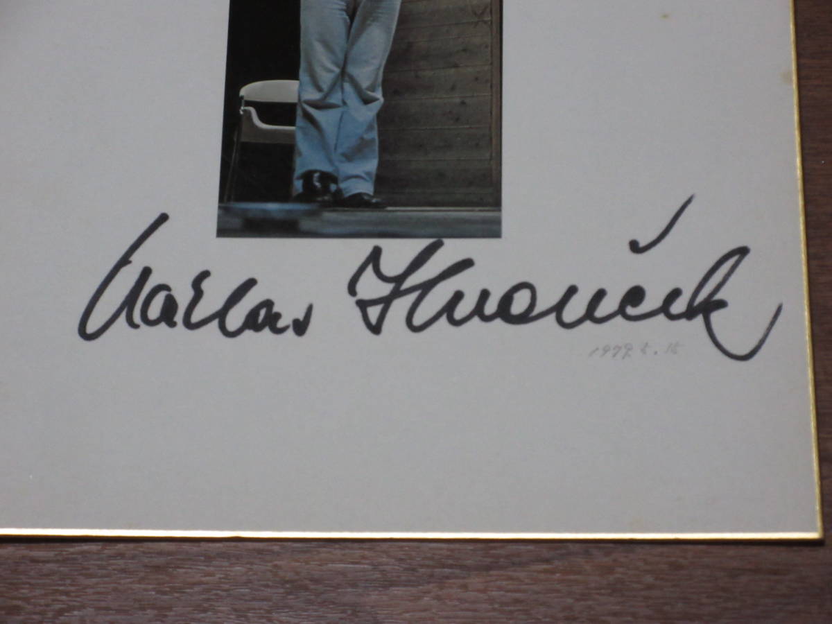 ◆直筆サイン色紙　ヴァーツラフ・フデチェック（ヴァイオリニスト）　Vaclav Hudeｃek　1979年来日時の直筆サイン_画像2