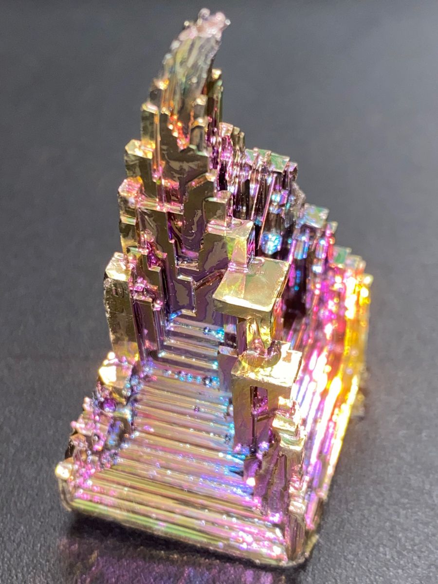 ビスマス結晶　大　80g ピラミッド形状　ピンクゴールド