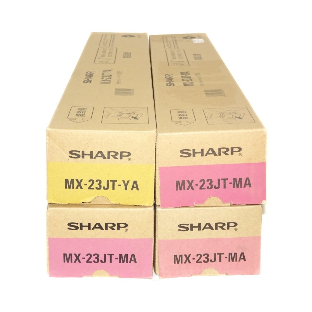 ◆2色4本セット SHARP シャープ 純正トナー MX-23JT-MA 3本/YA MX-3112FN用 【送料無料! 未使用!! 純正!! 保証あり!!お買い得!!】 NO.4164_画像1