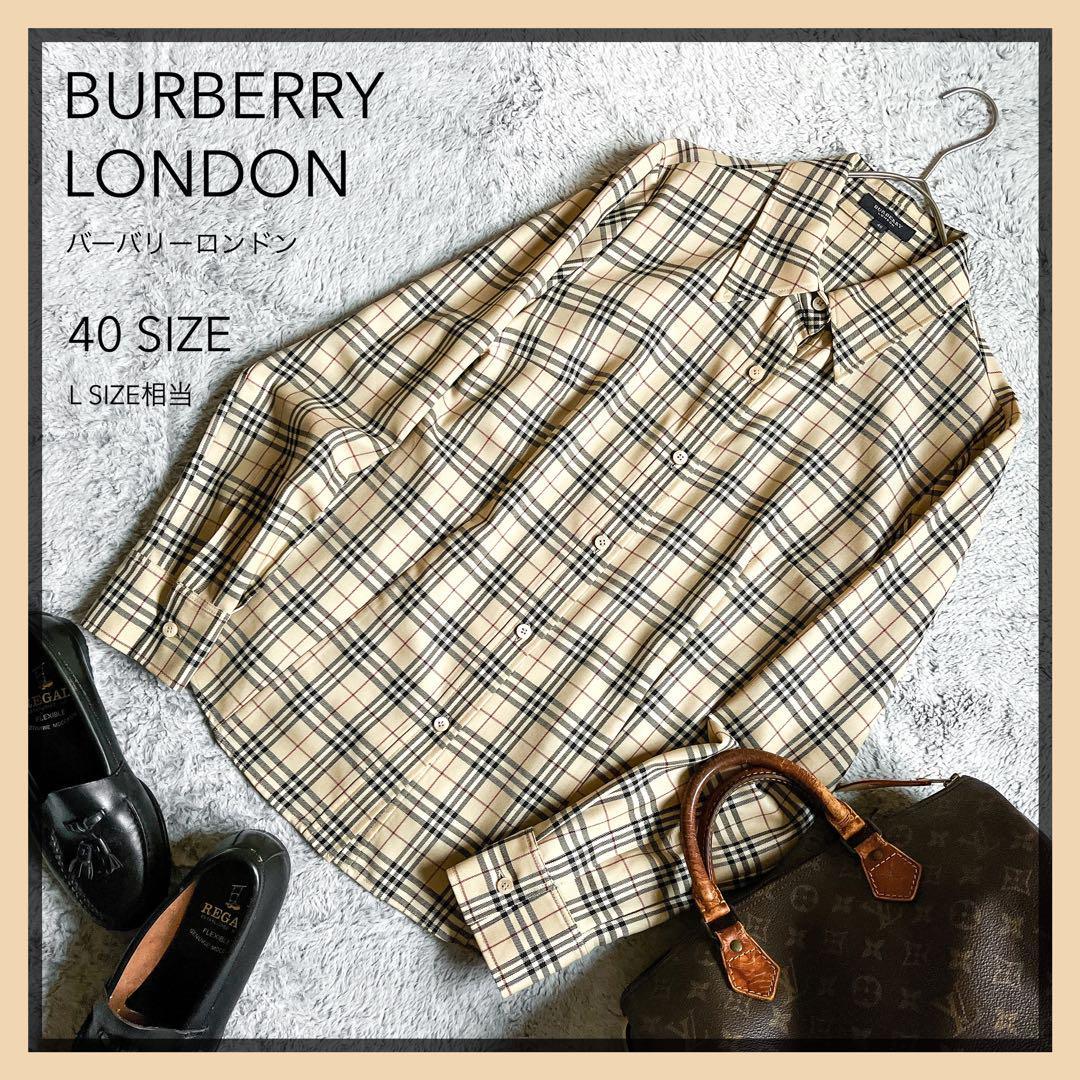 BURBERRY バーバリーロンドン チェックシャツ ノバチェック Lサイズ-