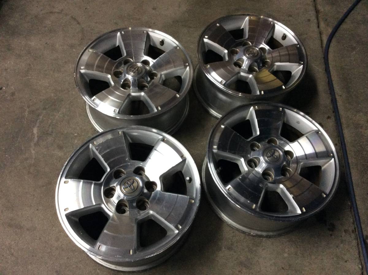 215サーフ 純正ホイール 17x7.5J +30 6H/139.7 中古4本セット！_画像1