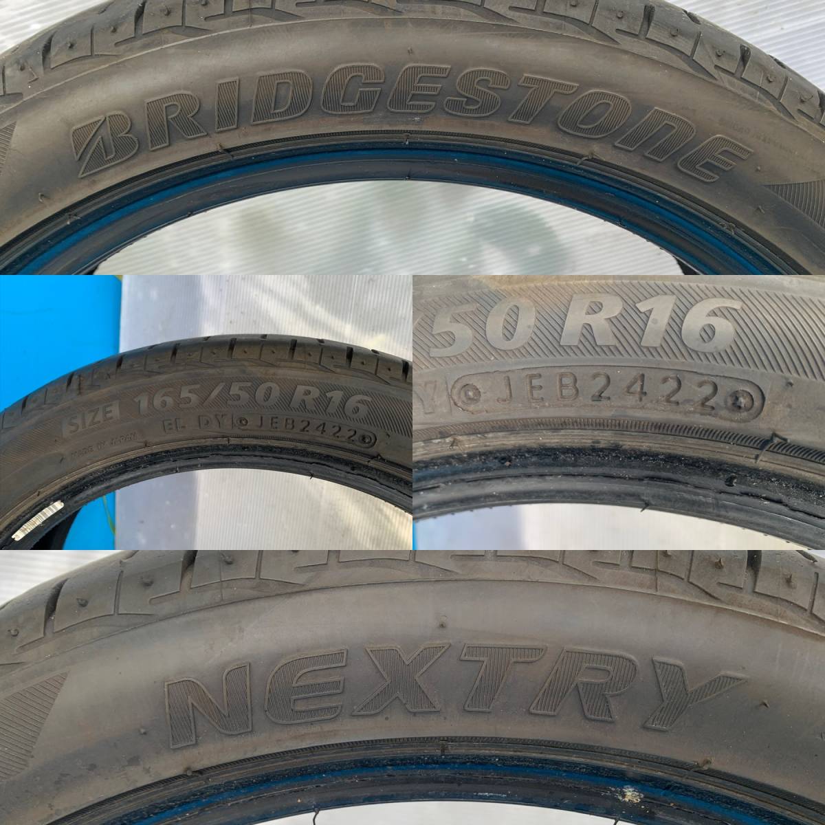 2.BRIDGESTONE NEXTRY 165/50R16 75V 22年 溝あり!! モコドルチェ/ステラ/ディアスワゴン/プレオ/ルクラカスタム/アルト/ソリオ/ワゴンR他_画像4