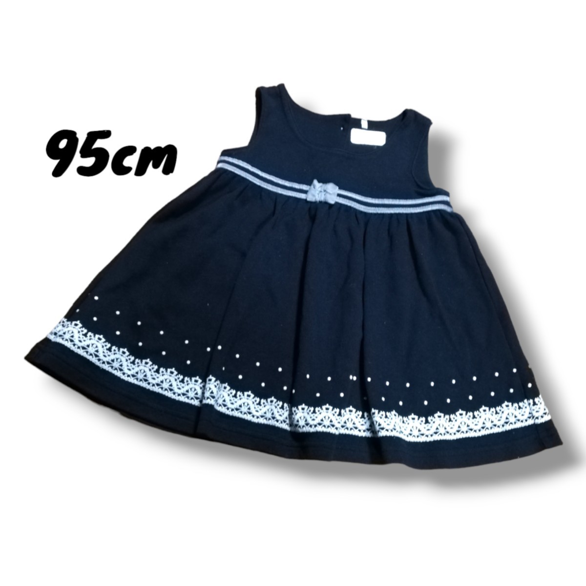 [ old clothes ] baby child clothes One-piece 95cm black simple formal skirt casual presentation 