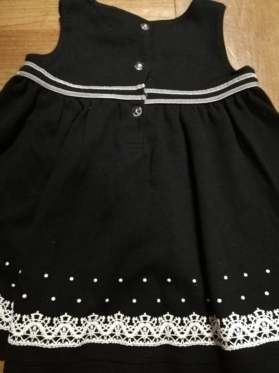 [ old clothes ] baby child clothes One-piece 95cm black simple formal skirt casual presentation 