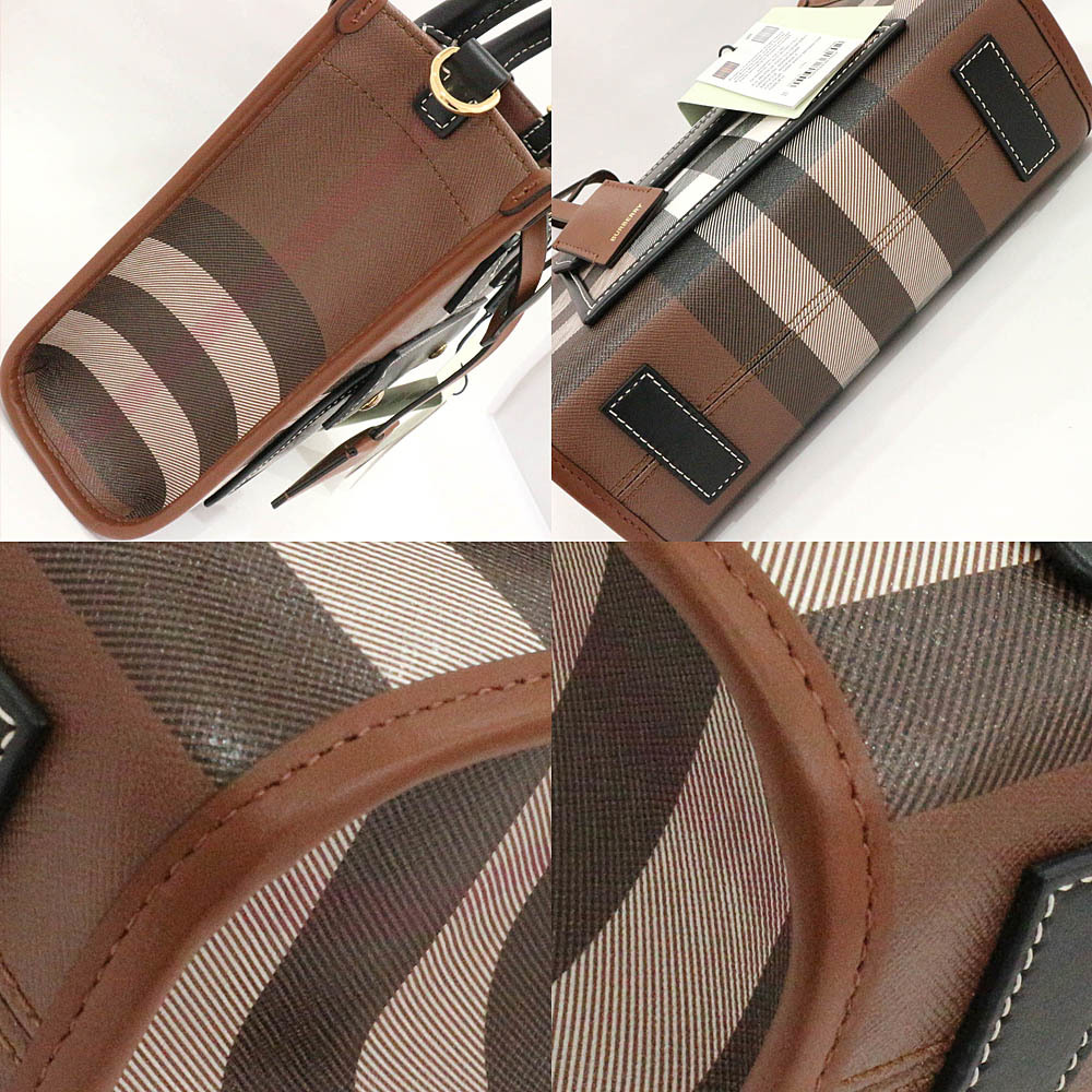 [.] Burberry сумка Mini freya большая сумка 8054309 темно-коричневый /GD PVC парусина кожа женщина 2WAY прекрасный товар пакет коробка 