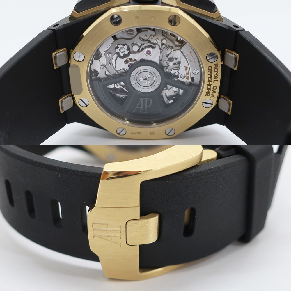 [ Tempaku ] Audemars Piguet Royal дуб offshore Chrono черный керамика K18YG желтое золото наручные часы мужчина 