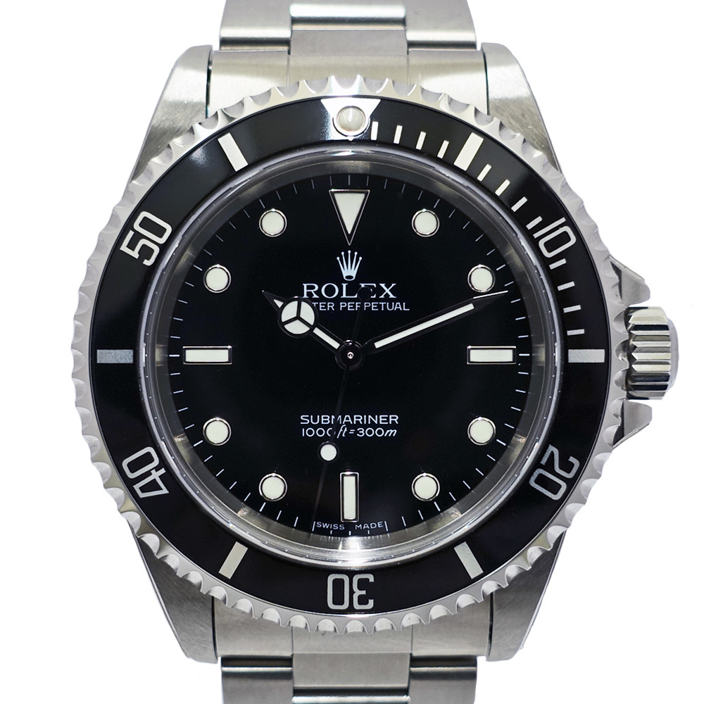 【栄】ロレックス サブマリーナ ノンデイト 14060 F番 ブラック SS メンズ 腕時計 自動巻き サービス保証書付き 男
