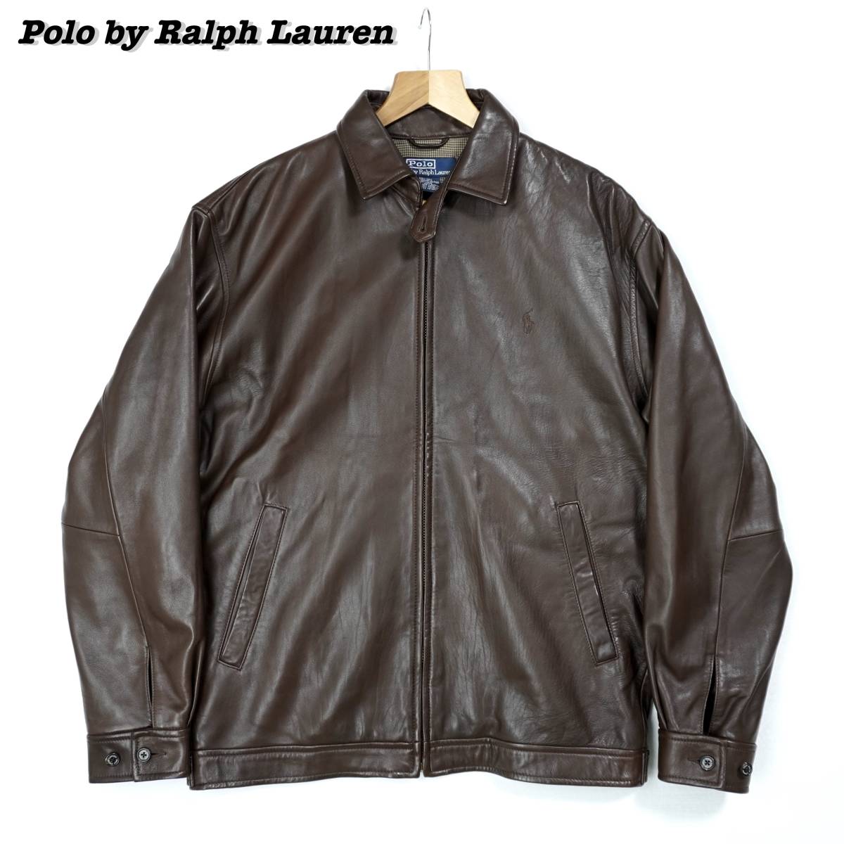 Polo by Ralph Lauren Leather Jacket 1990s 304143 ポロバイラルフローレン レザージャケット ラムレザー チンスト 1990年代_画像1