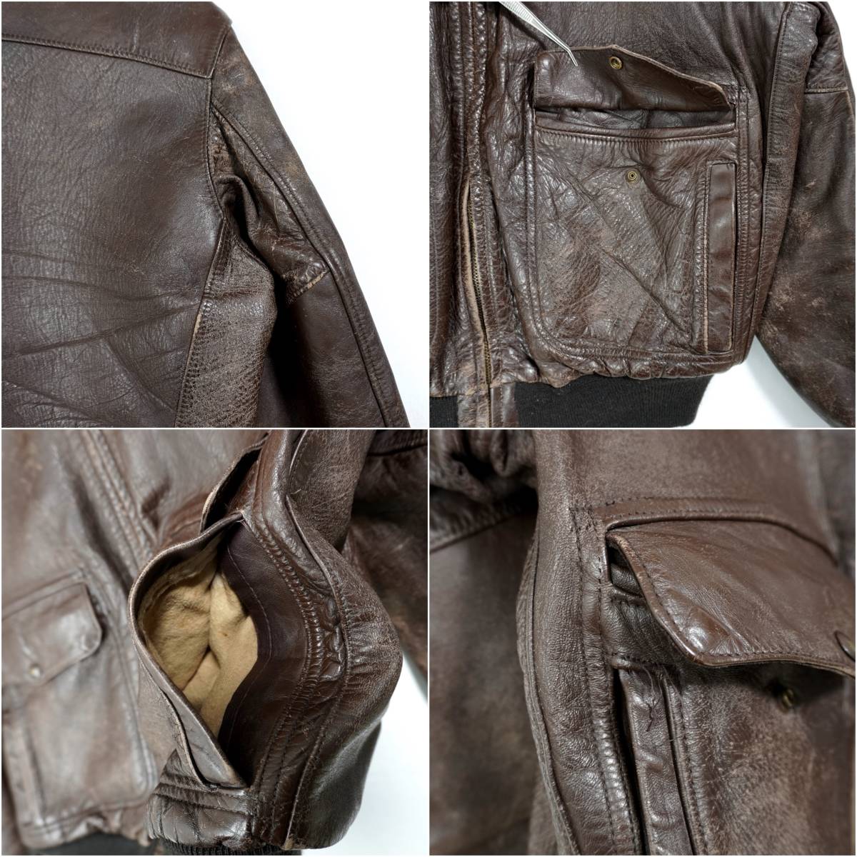 CALIFORNIAN A-2 Leather Jacket 1950s 304144 Vintage カリフォルニアン レザージャケット 1950年代 ヴィンテージ ホースハイド