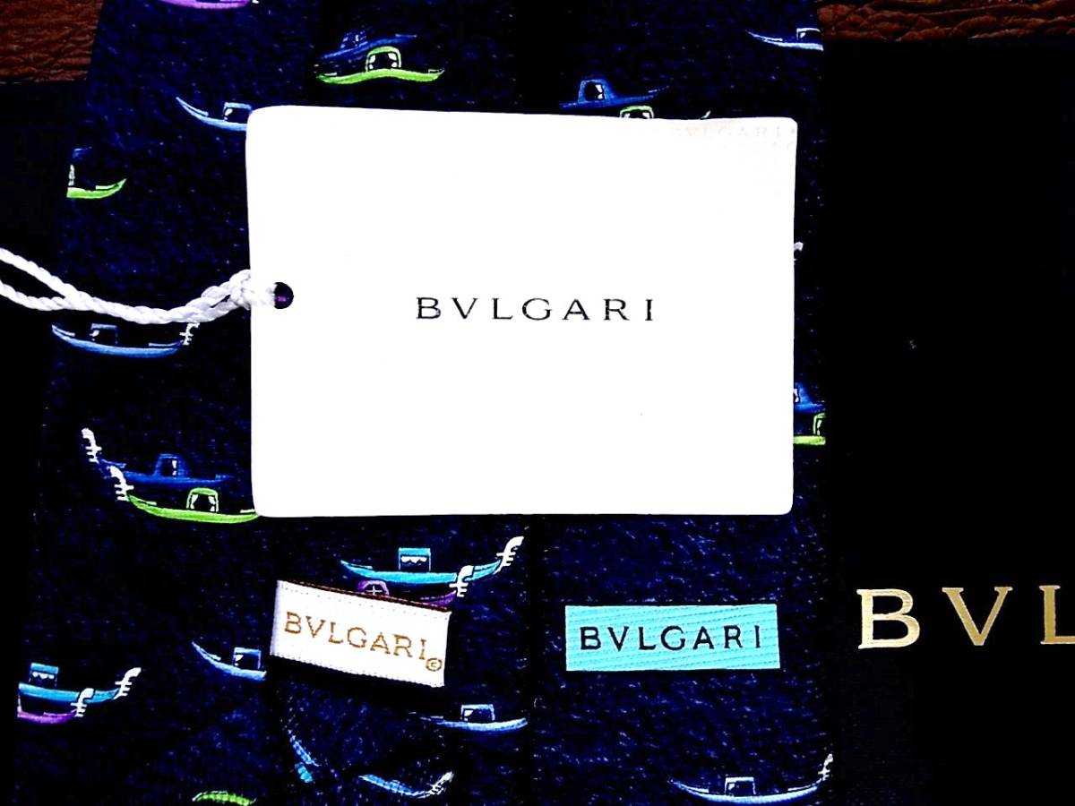【セール品♪】K0312♪【BVLGARI】ブルガリ ～ゴンドラ・船・カヌー～「最高級セッテピエゲ」 ネクタイの画像3