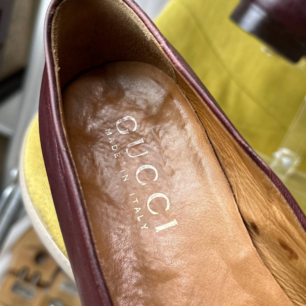 OLD GUCCI Old Gucci кисточка Loafer 39.5 E Италия производства 24.0 24.5 соответствует кожа обувь 