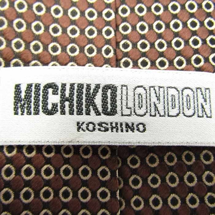 ミチコロンドン ブランド ネクタイ ドット 格子柄 シルク 日本製 メンズ ブランド MICHIKO LONDON_画像4