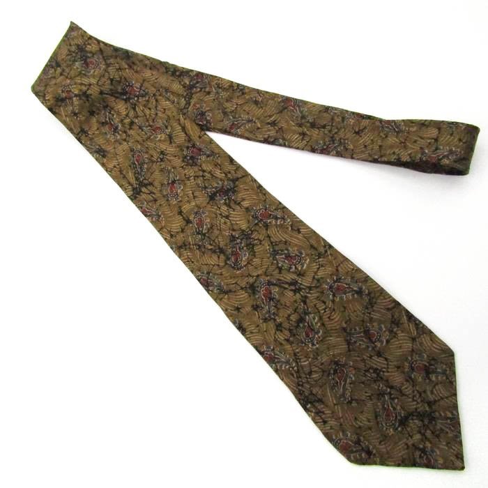  Renoma brand necktie total pattern peiz Lee silk men's beige renoma