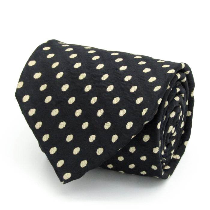 [ beautiful goods ] I m Pro duct im product Issey Miyake dot pattern silk fine pattern pattern line pattern made in Japan men's necktie black 
