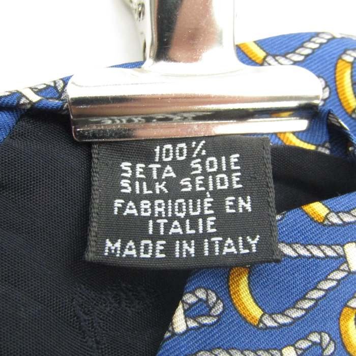 トラサルディ ブランド ネクタイ 総柄 パネル柄 ドット シルク イタリア製 メンズ ネイビー TRUSSARDI_画像5