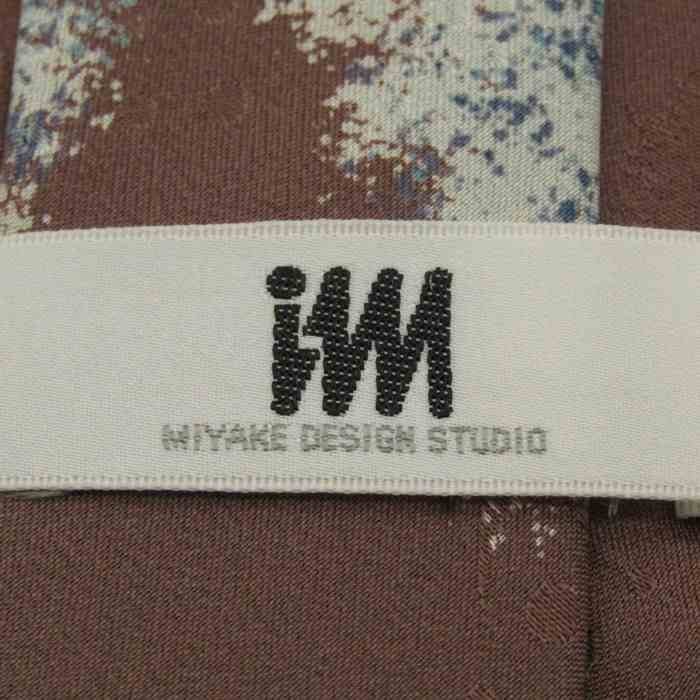 Issey Miyake ISSEY MIYAKE total pattern silk fine pattern pattern made in Japan men's necktie Brown 