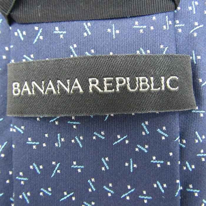 【美品】 バナナリパブリック BANANA REPUBLIC 小紋柄 総柄 ドット柄 メンズ ネクタイ ネイビー_画像4