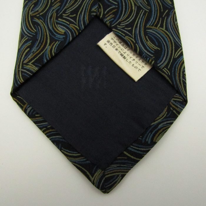 [ beautiful goods ] Issey Miyake ISSEY MIYAKE total pattern sill Klein pattern men's necktie navy 