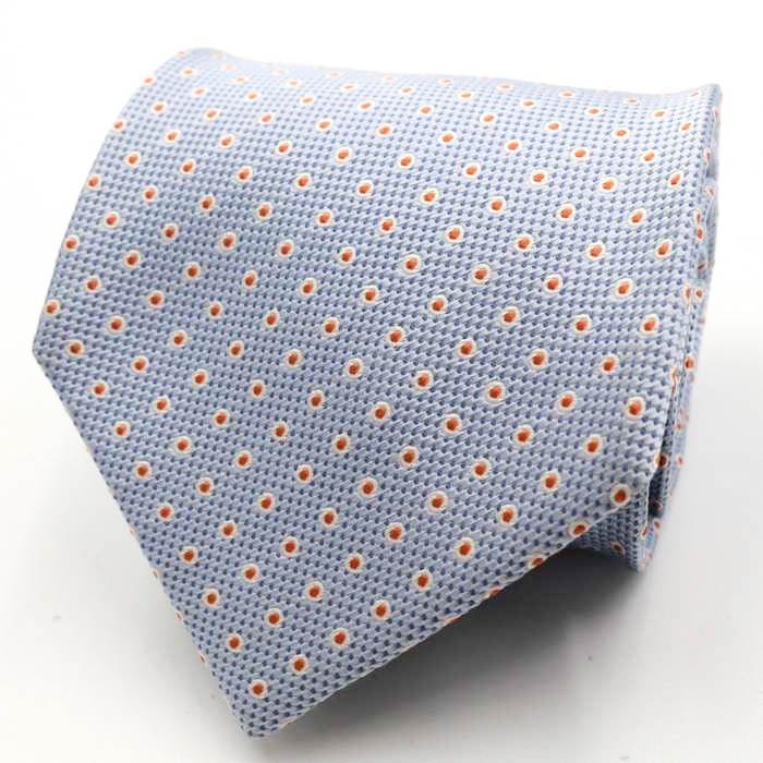 [ superior article ] Benetton BENETTON dot pattern silk fine pattern pattern made in Japan men's necktie navy 