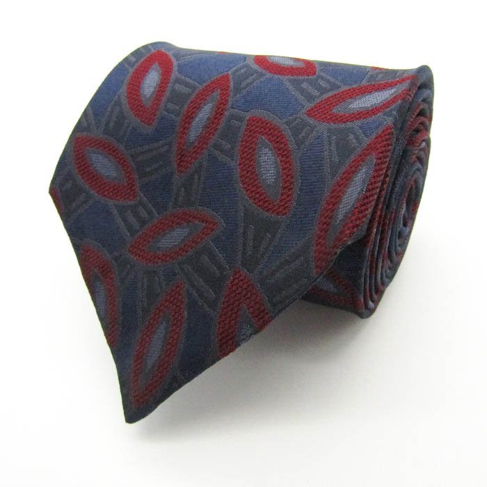 [ beautiful goods ] Missoni MISSONI fine pattern pattern silk total pattern Italy made men's necktie navy 