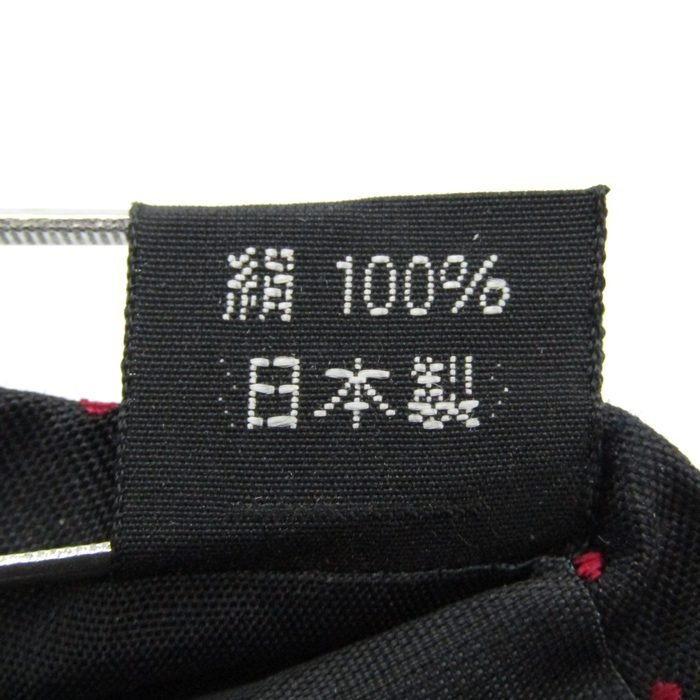 【美品】 ニコル NICOLE 小紋柄 シルク ドット柄 日本製 ハートマーク メンズ ネクタイ グレーの画像5