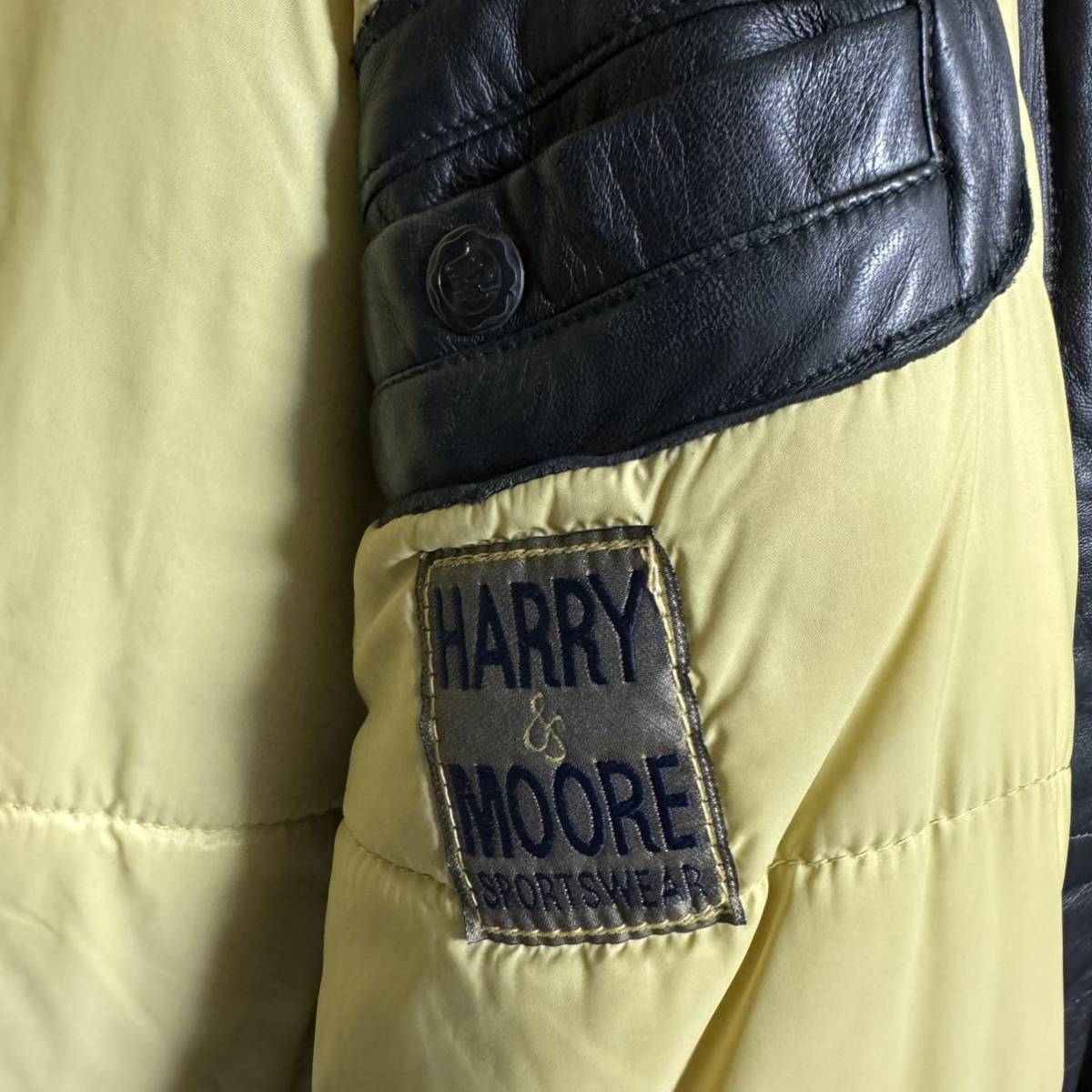 【古着】90s HARRY&MOORE レザージャケット　ブラック　48Lサイズ位 イタリア製　常田　ヴィンテージ_画像8