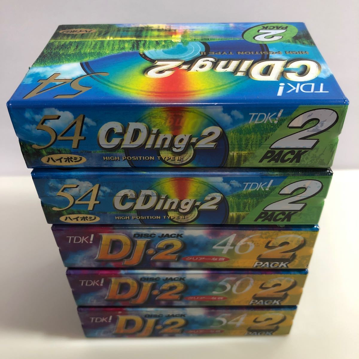 カセットテープ ハイポジ TDK DJ2 46分(2PACK)・50分(2PACK)・54分(2PACK) CDingー2 54分(2PACK) 合計10本_画像9