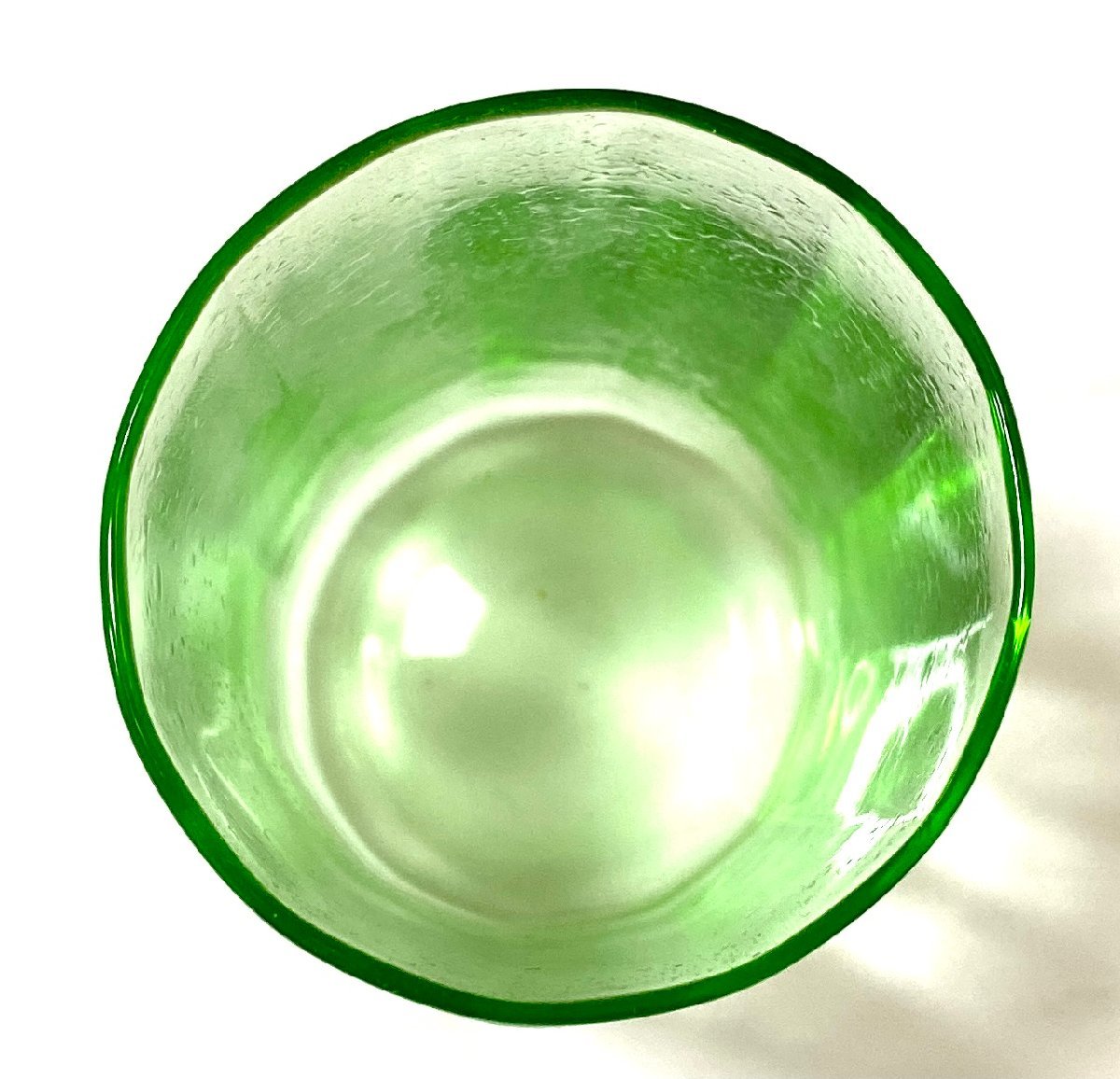 当時物 新品 未使用 TOYO GLASS 東洋ガラス タンブラー カラーグラス コップ 10客セット 10個セット 緑 グリーン 昭和レトロ_画像4