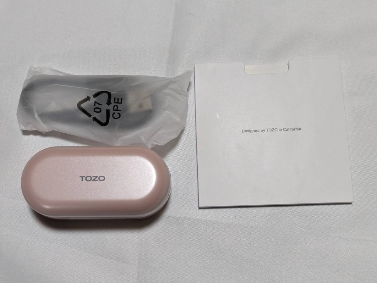 TOZO A1 Mini ワイヤレスイヤホン Blイヤホン マイク内蔵 イヤフォン 充電ケース付き ノイズキャンセリング イヤホン ピンク_画像3