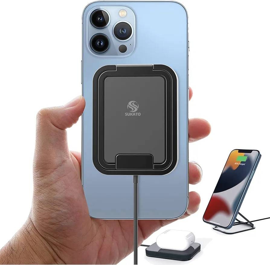 SUKATO iPhone ワイヤレス充電器 スタンド型「 角度自由調節 」7.5W出力 ケーブル長さ1.5m _画像1