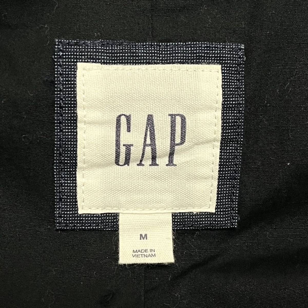 ★GAP ギャップ★テーラード ジャケット 上着 アウター コットン カジュアル きれいめ 2B シンプル ブルー メンズ サイズ M/DD6757_画像7