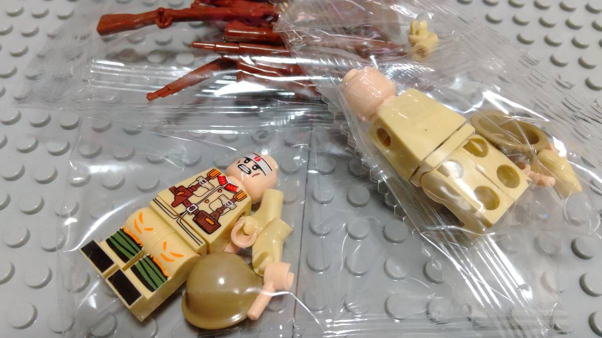 旧日本陸軍ミニフィグ ハチマキ LEGO互換 匿名配送 レゴ武器