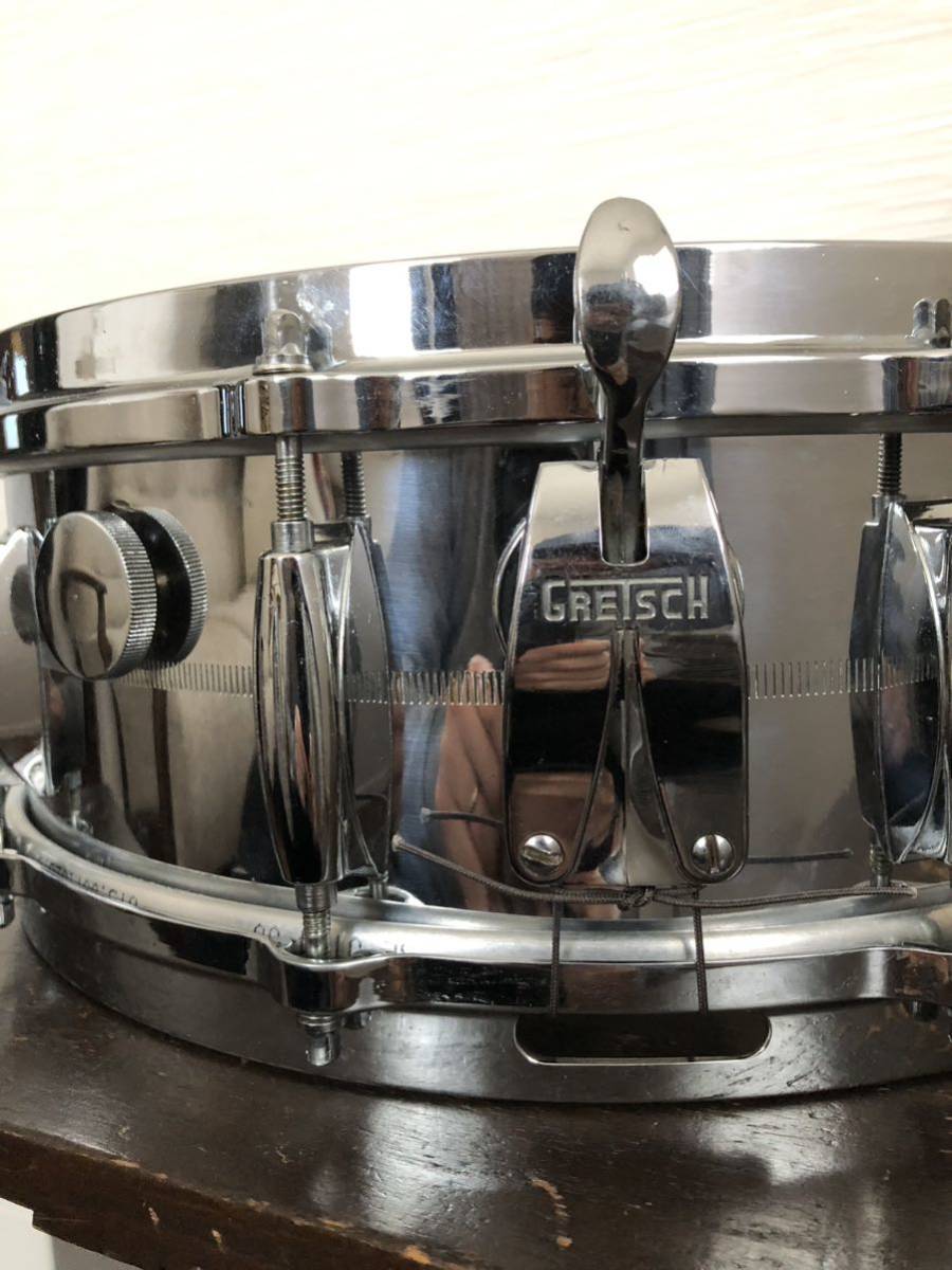 【激レア】gretsch COB G4165 スネアドラム　グレッチ　クロームオーバーブラス　14×5 ヴィンテージ　70-80'_画像3