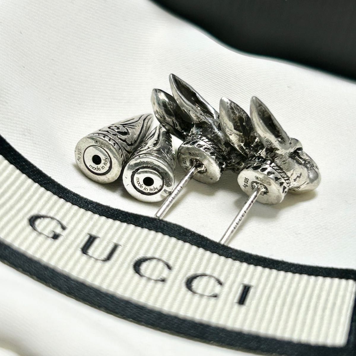 GUCCI グッチ アンガーフォレスト ラビット ピアス うさぎ 兎 両 GUCCI グッチ アンガーフォレスト ラビット ピアス うさぎ 兎 両