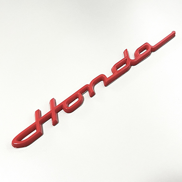 Honda クラシックエンブレム　レッド　両面テープ付　215mm×23mm　ホンダ　旧車　汎用　03_画像1