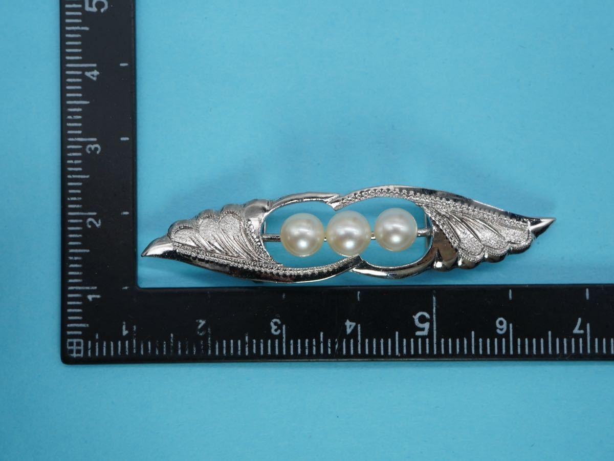 【447】本真珠 パール SILVER シルバー 帯留め 帯留 和装小物 アクセサリー 着物 TIA_画像7